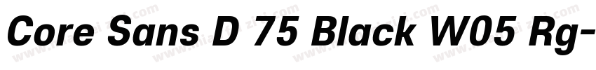 Core Sans D 75 Black W05 Rg字体转换